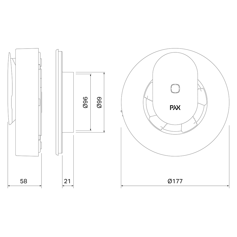 Badrumsfläkt Pax Calima Paket