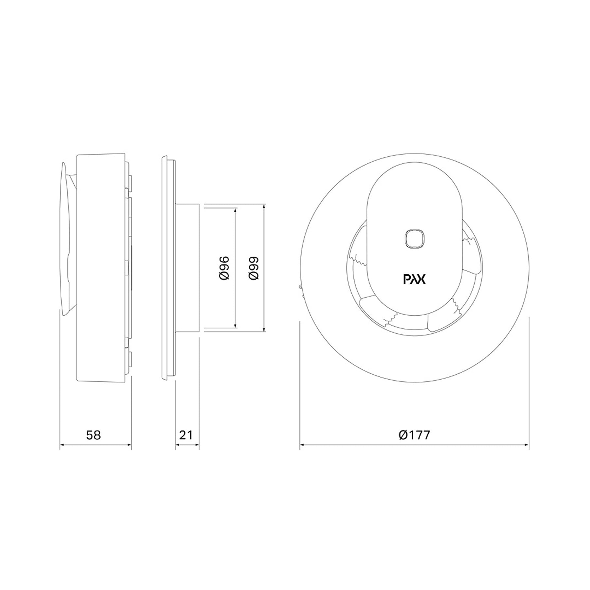 Badrumsfläkt Pax Calima