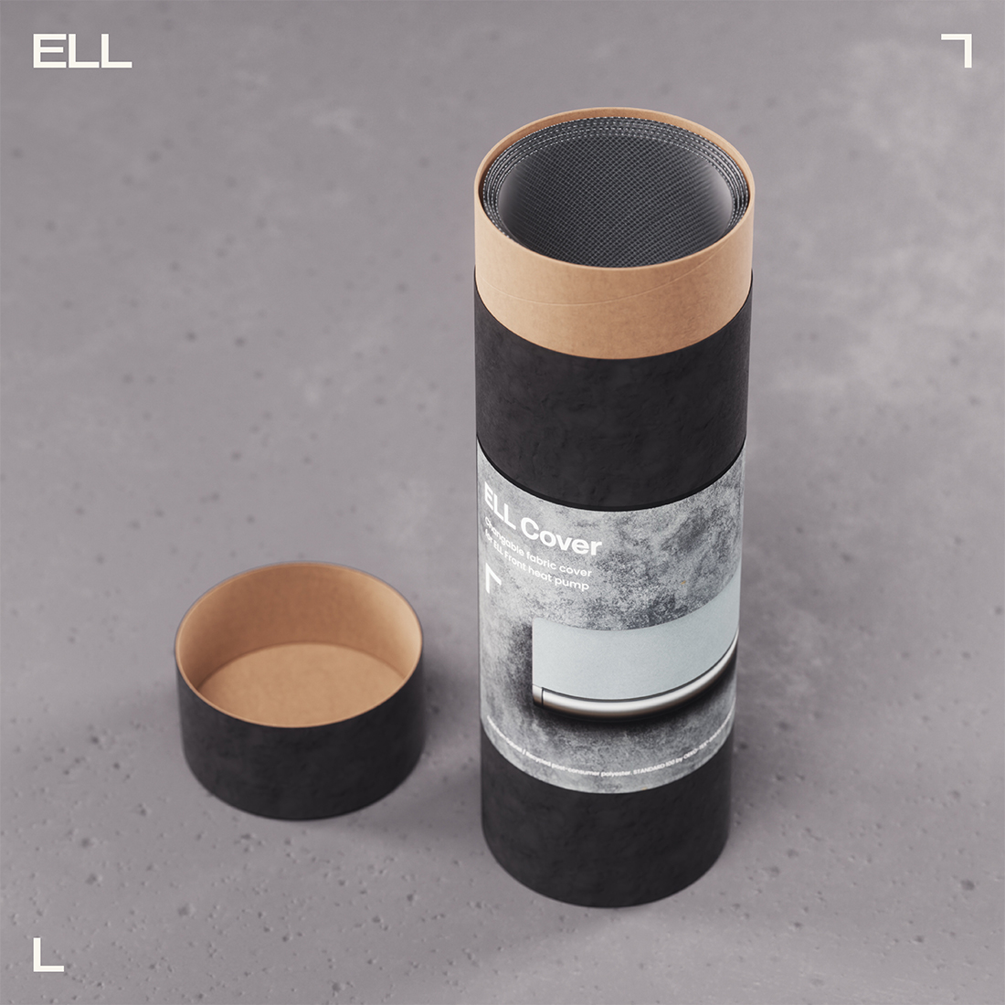 Tygfront ELL till Luftvärmepump Front