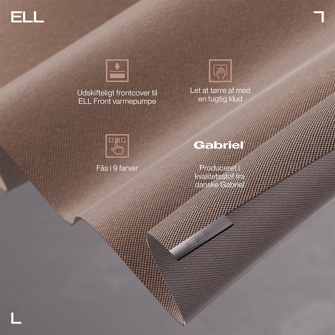 Tygfront ELL till Luftvärmepump Front