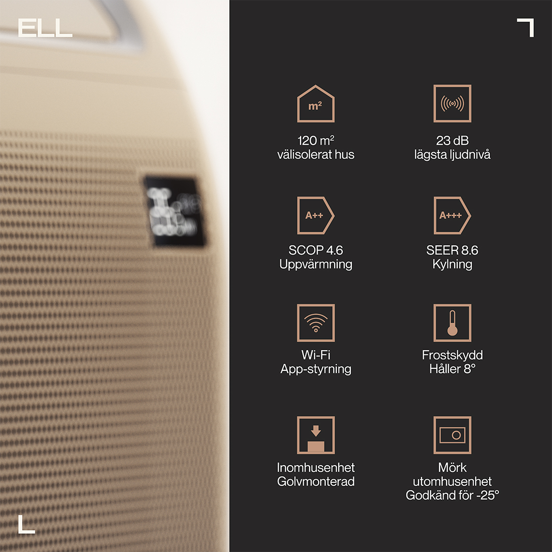 Värmepump ELL Solid Dark