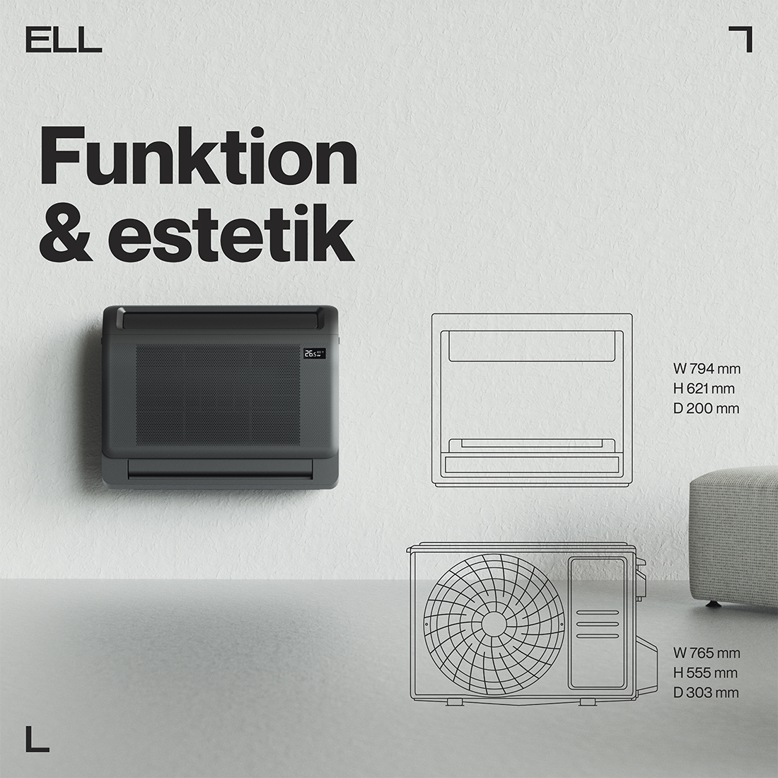 Värmepump ELL Solid Dark