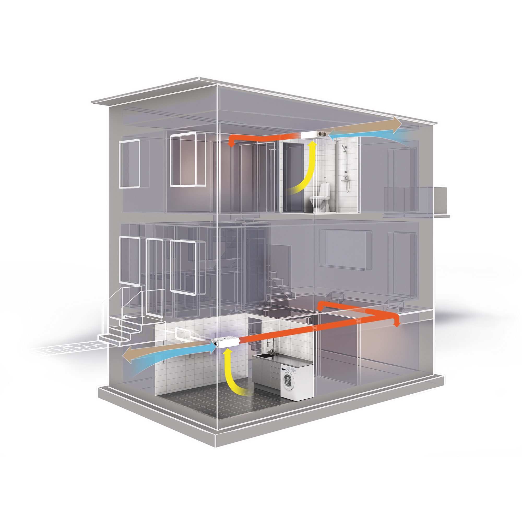 Fläkt Pax Eos 100H med Värmeåtervinning