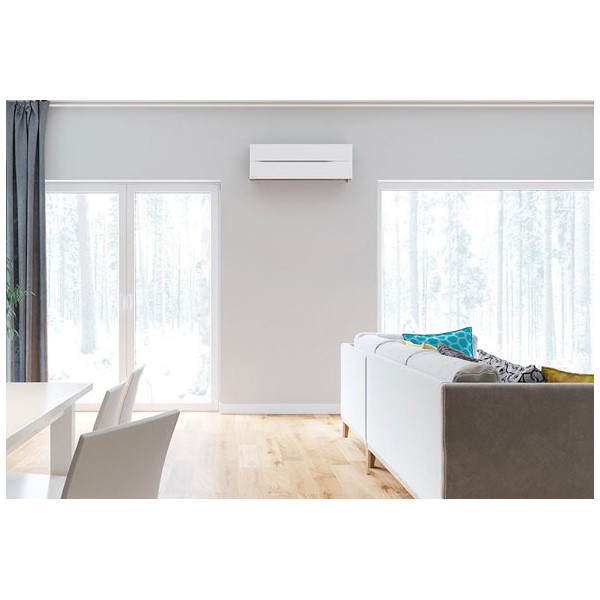 Mitsubishi Electric Hero 2.0 LN25 6,3kW Värme SCOP 5,2 Paket med Värmepumpstak Luftvärmepump