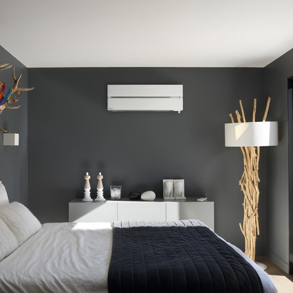 Mitsubishi Electric Hero 2.0 LN25 6,3kW Värme SCOP 5,2 Paket med Fjäderdämpare Luftvärmepump