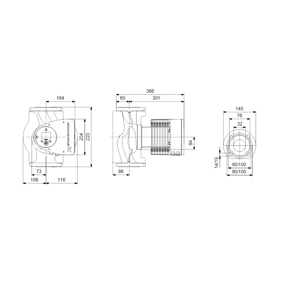 Grundfos Cirkulationspump Magna3 F