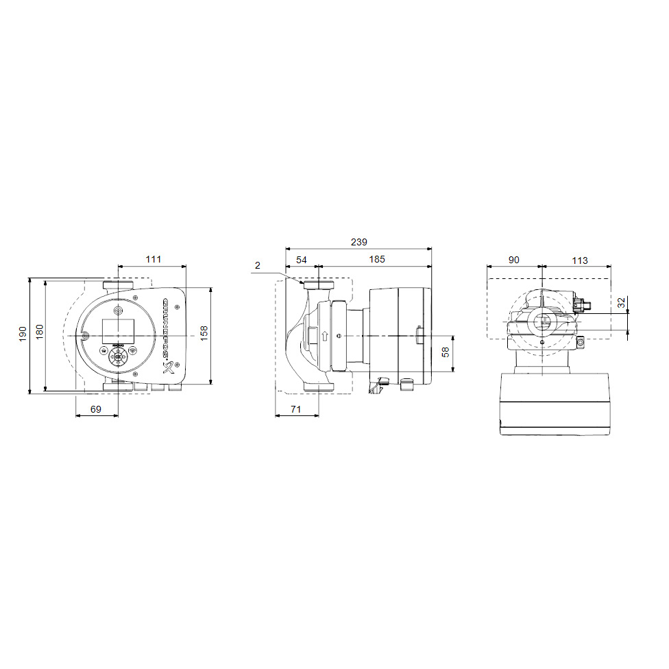 Grundfos Tappvarmvattenpump Magna3