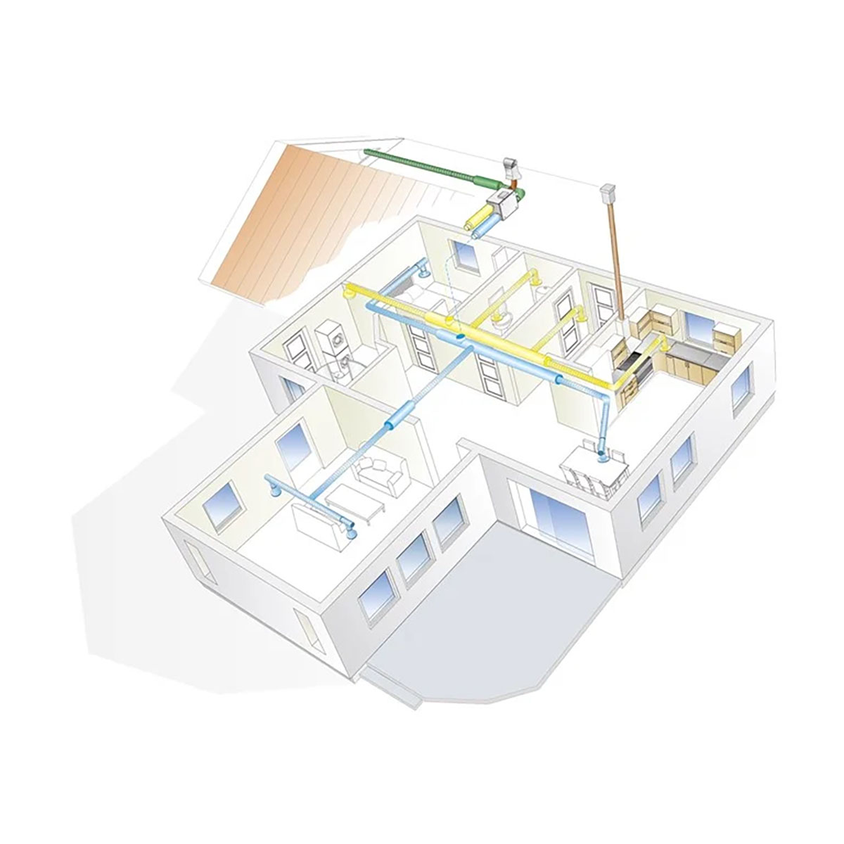 Aggregat Swegon Casa R5-H Smart Rh Vänster/Höger 700W för Villor och Kontor