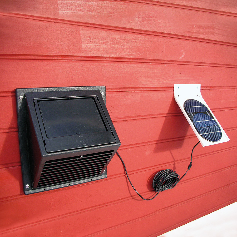 Sunwind MiniVent med separat solpanel vit Solvärme