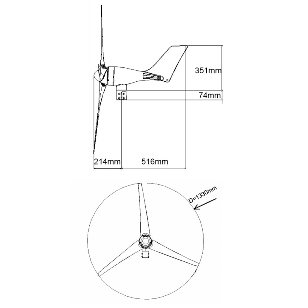 Sunwind Vindkraftverk X400 12V Vindkraftverk