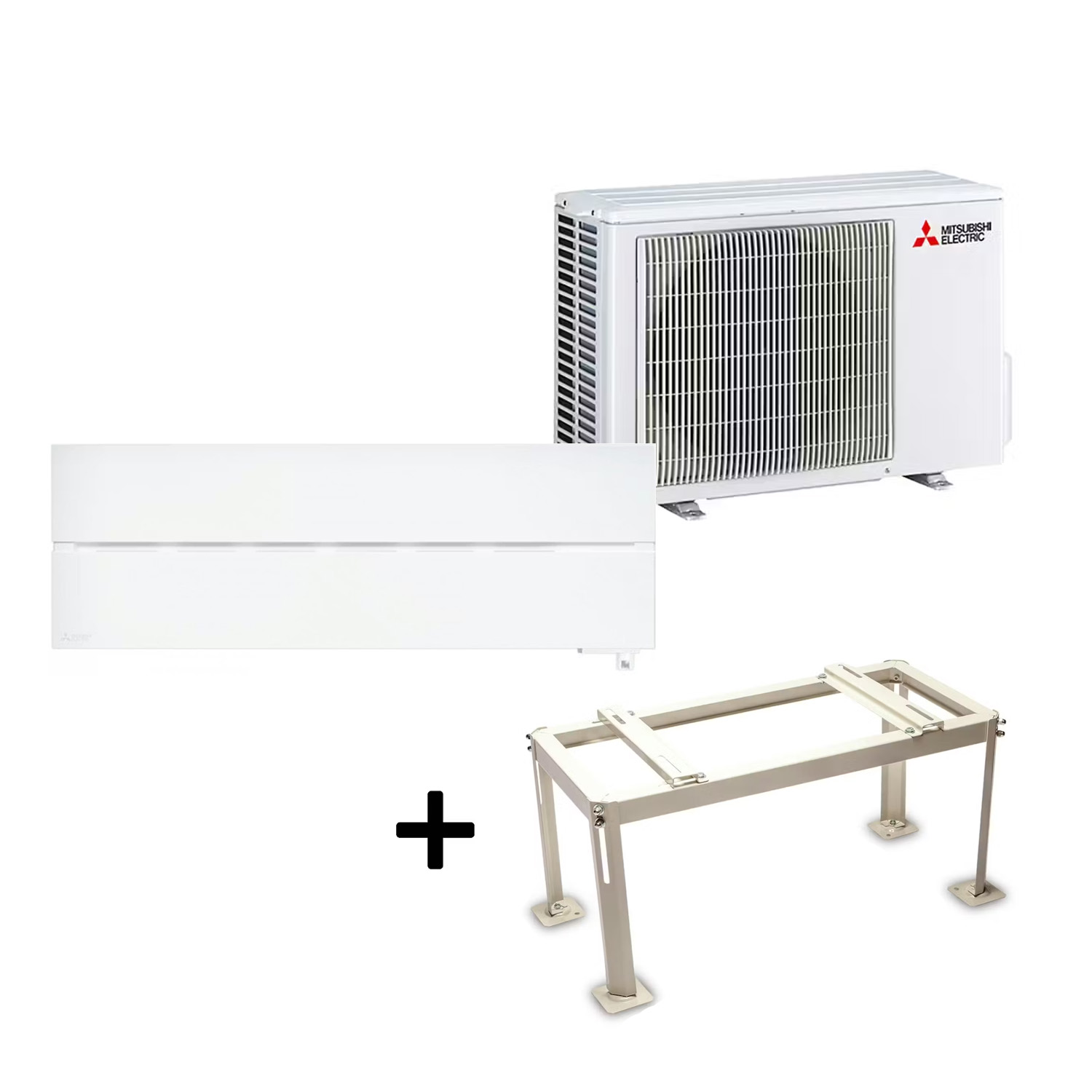 Mitsubishi Electric Hero 2.0 LN25 6,3kW Värme SCOP 5,2 Paket med Markstativ Luftvärmepump